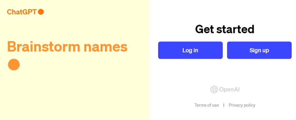 Navigate to the login page for ChatGPT