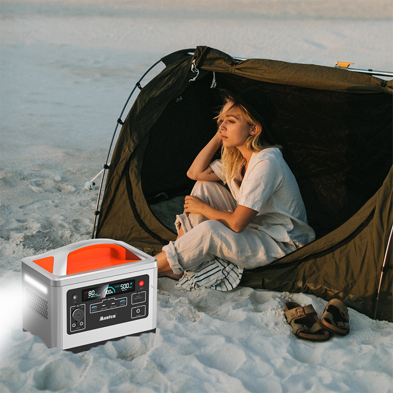 Portable Power Station. 500 Watt 537Wh Lifepo4 Battery For Camping Food Truck Explorer Phone